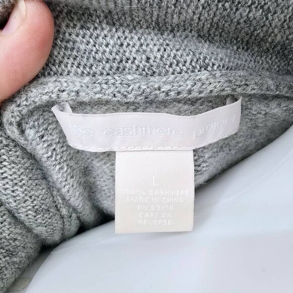 The Cashmere Project Open Caridgan Sweater Gray L - Picture 4 of 6
